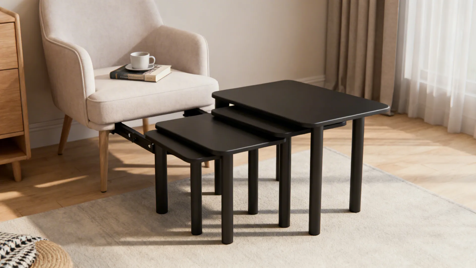 3. Nesting Side Tables for Flexible Zones