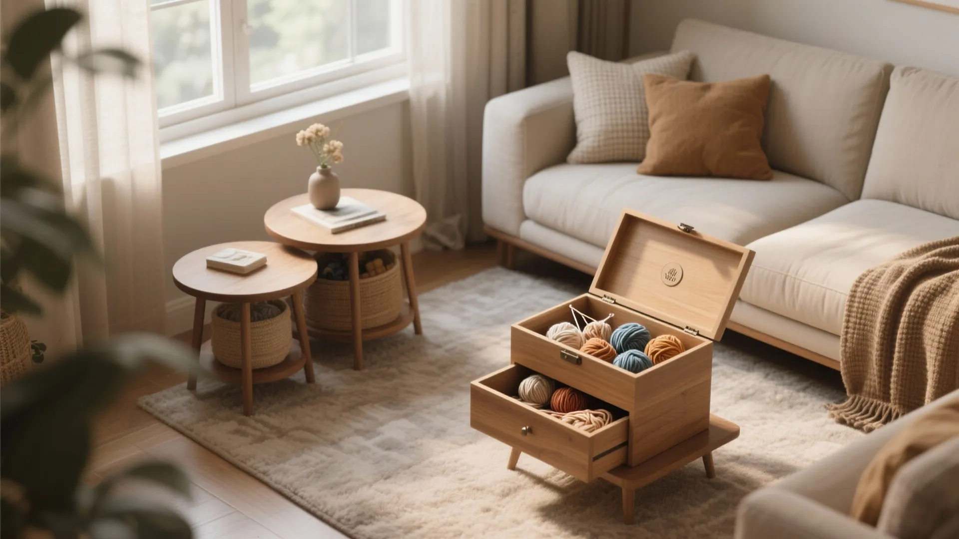 6. Nesting Side Tables with Storage