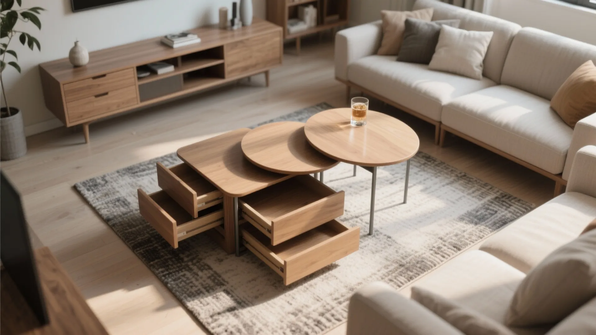 1. Nesting tables for flexible floor plans