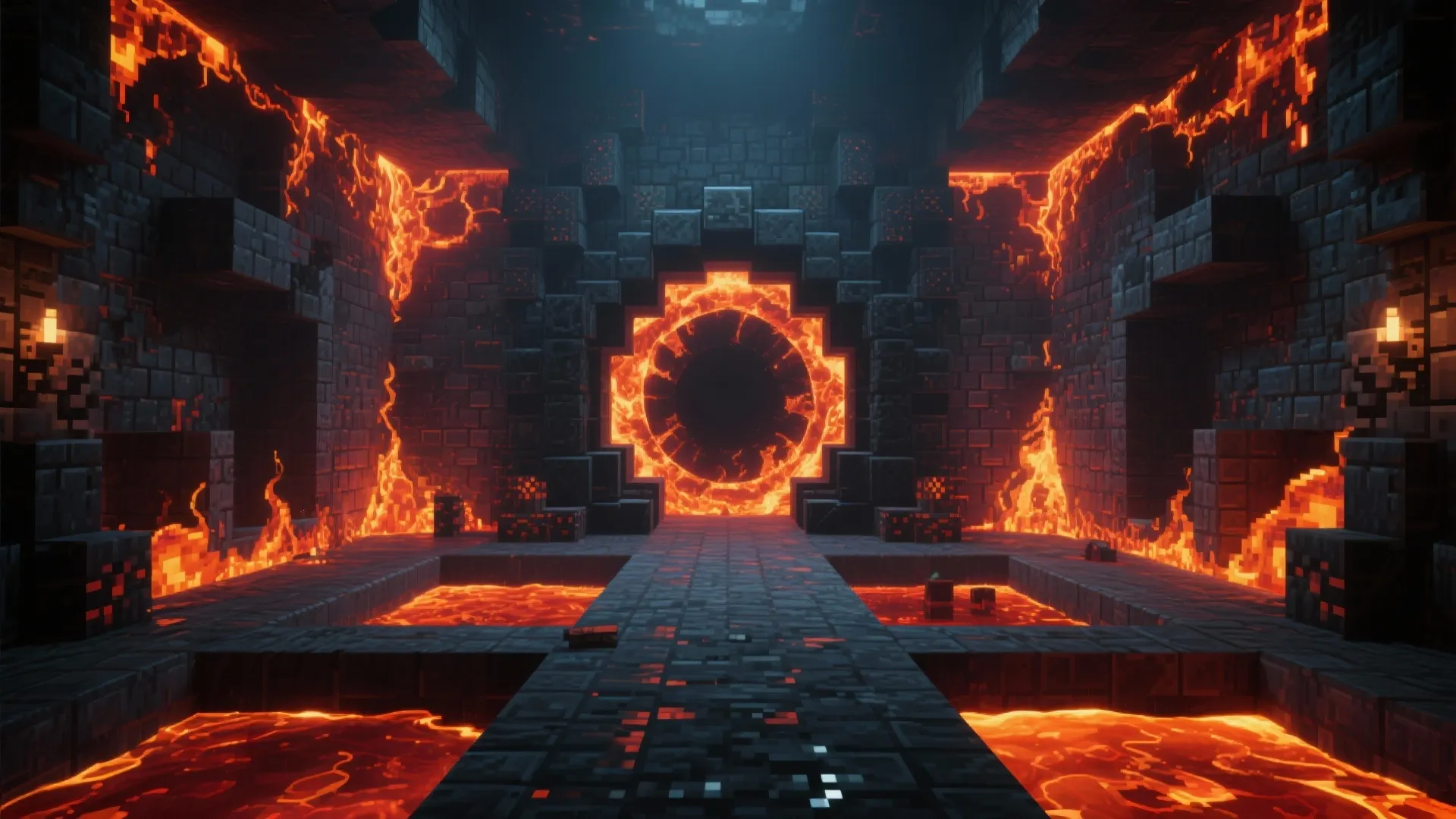 Underground Nether Portal Room