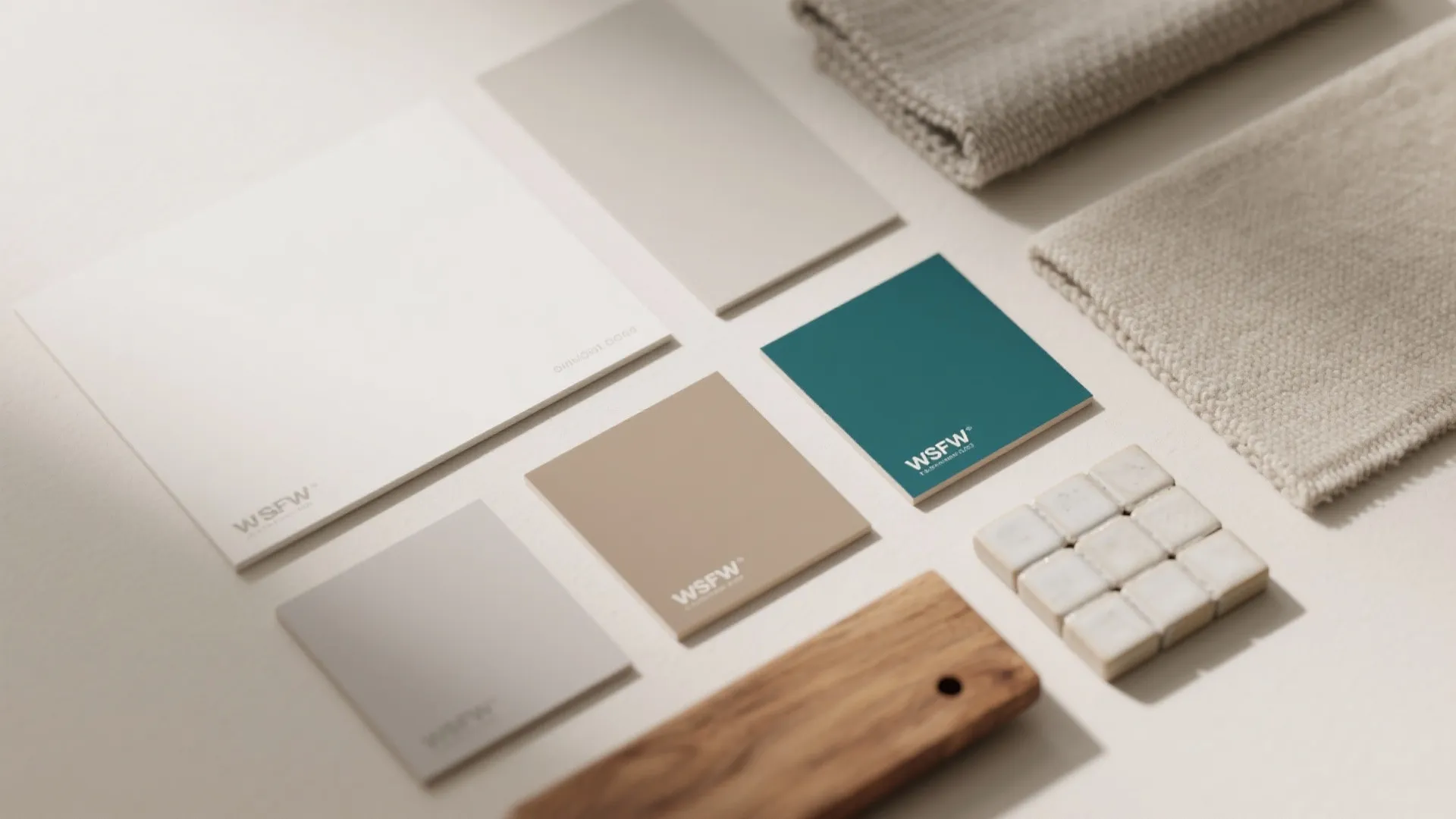 A restrained color palette with one bold accent