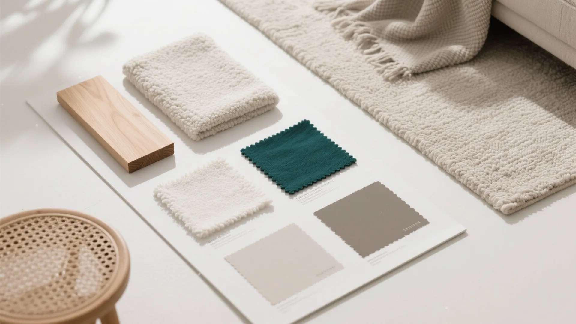 2) A calm neutral base with one bold accent