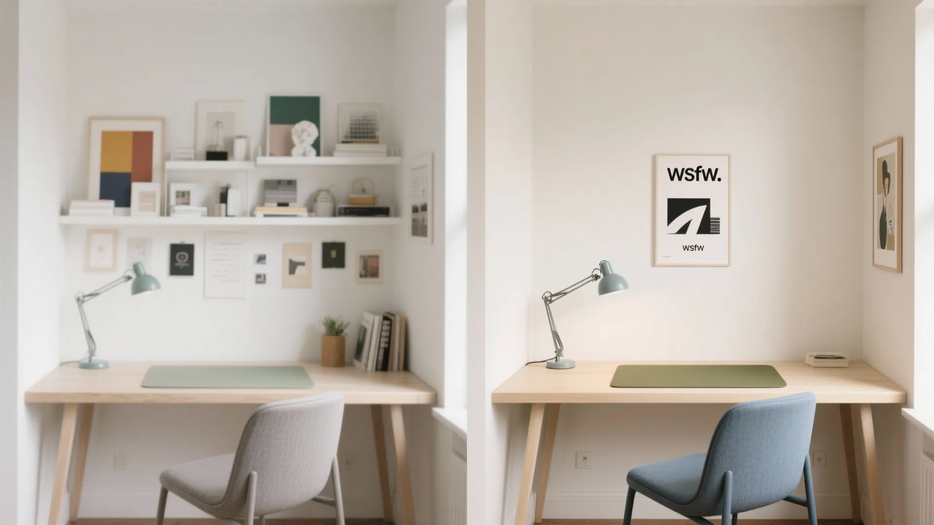 Neutral palette with one accent