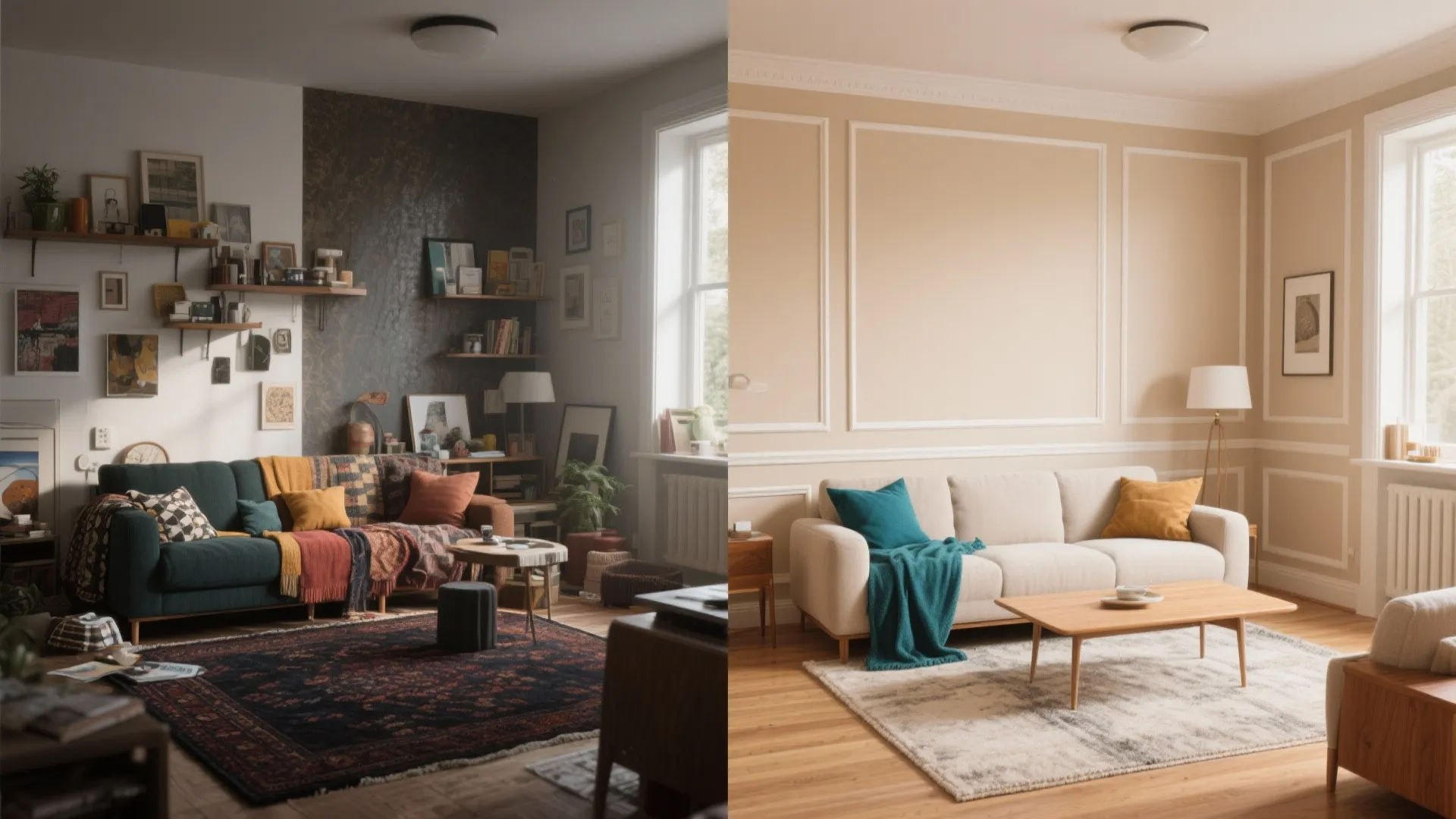 Soft-Neutral Palette with One Bold Accent