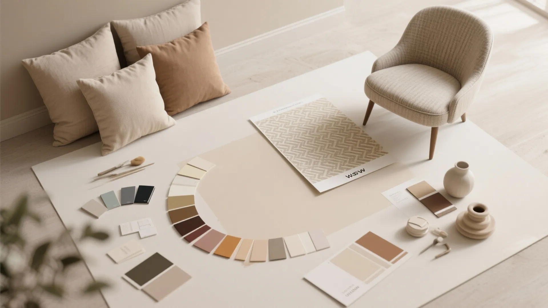 5. Neutral Canvas + Rotating Accent Colour