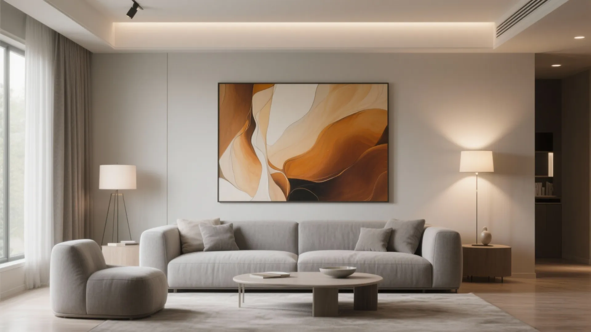 2. Statement Art in a Neutral Setting