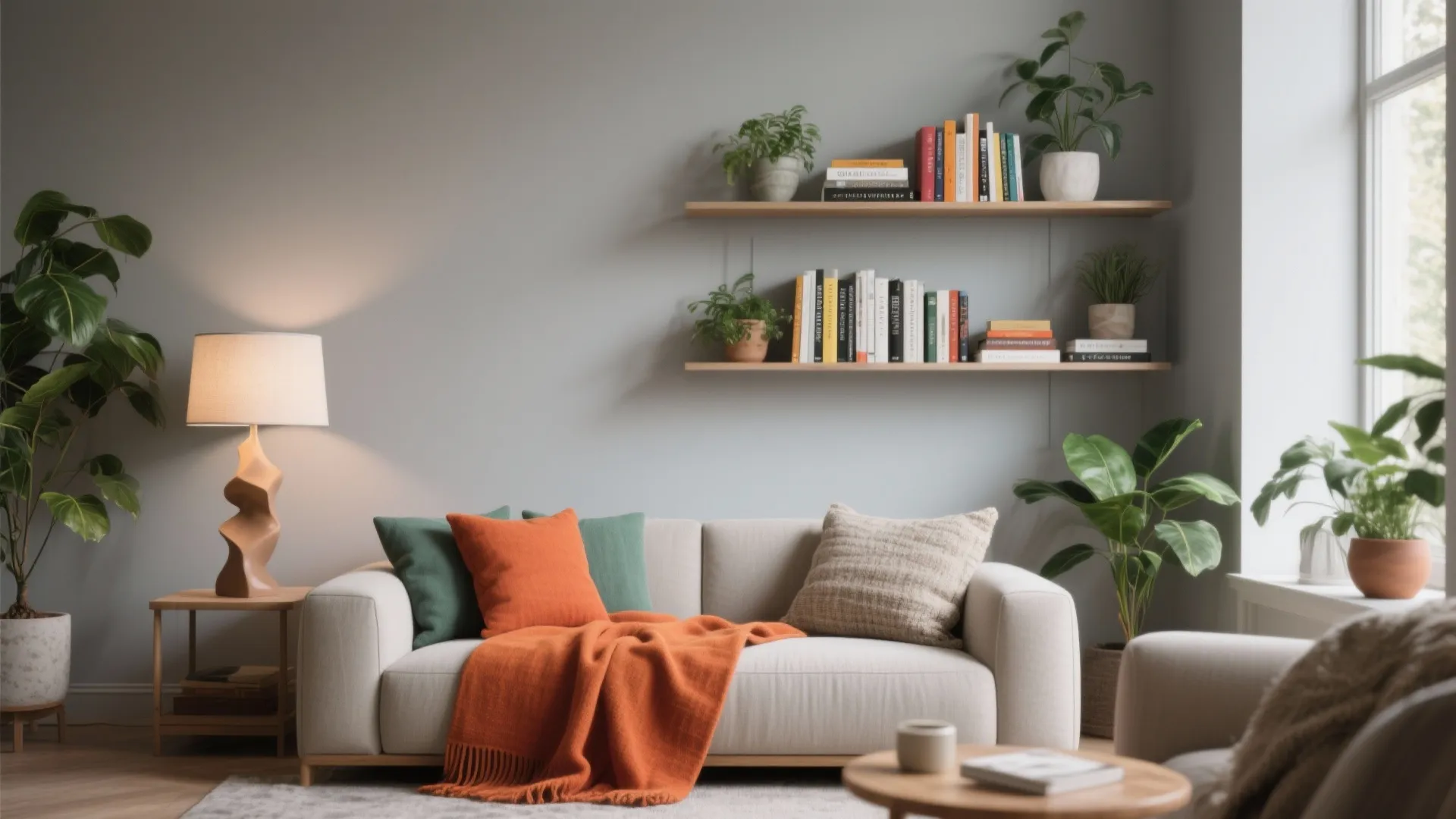 4. Neutral backdrop with pops of personality