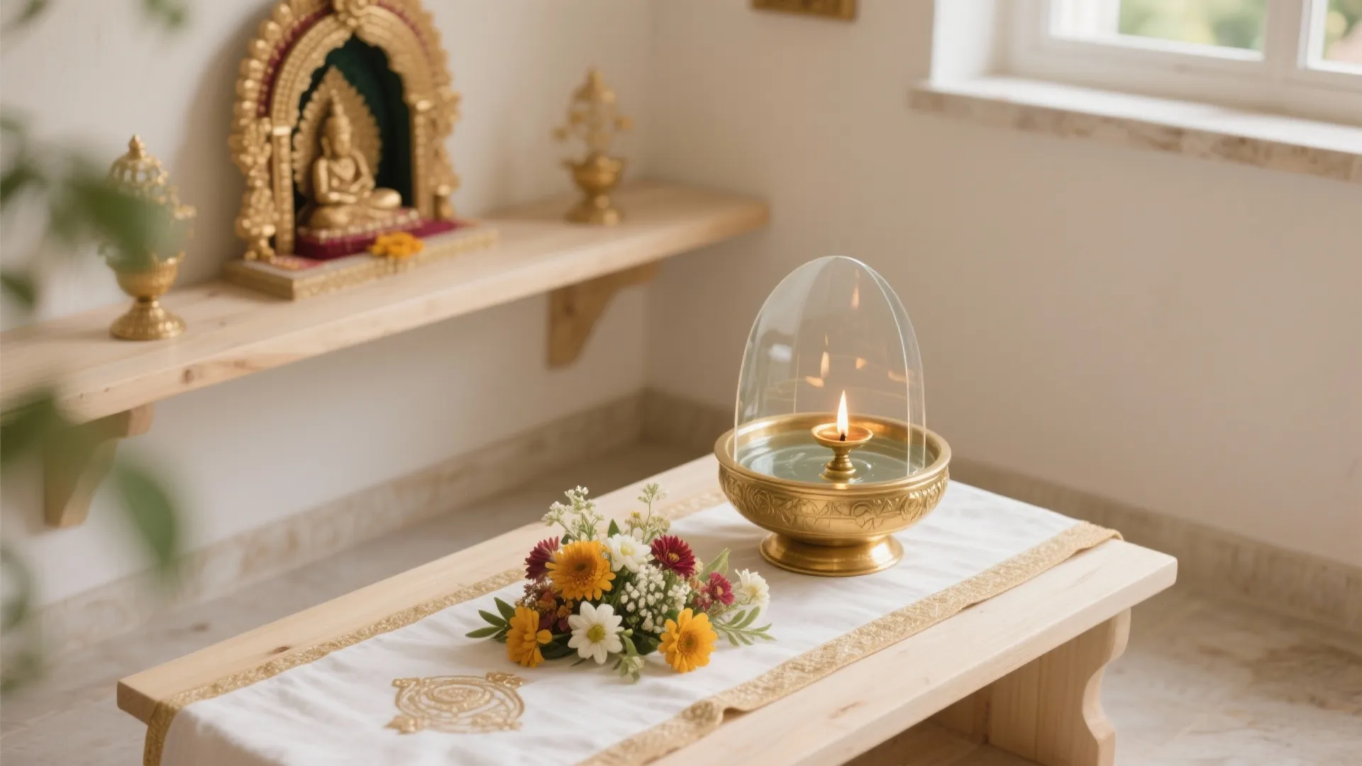 Neutral Base with Seasonal Floral Layers