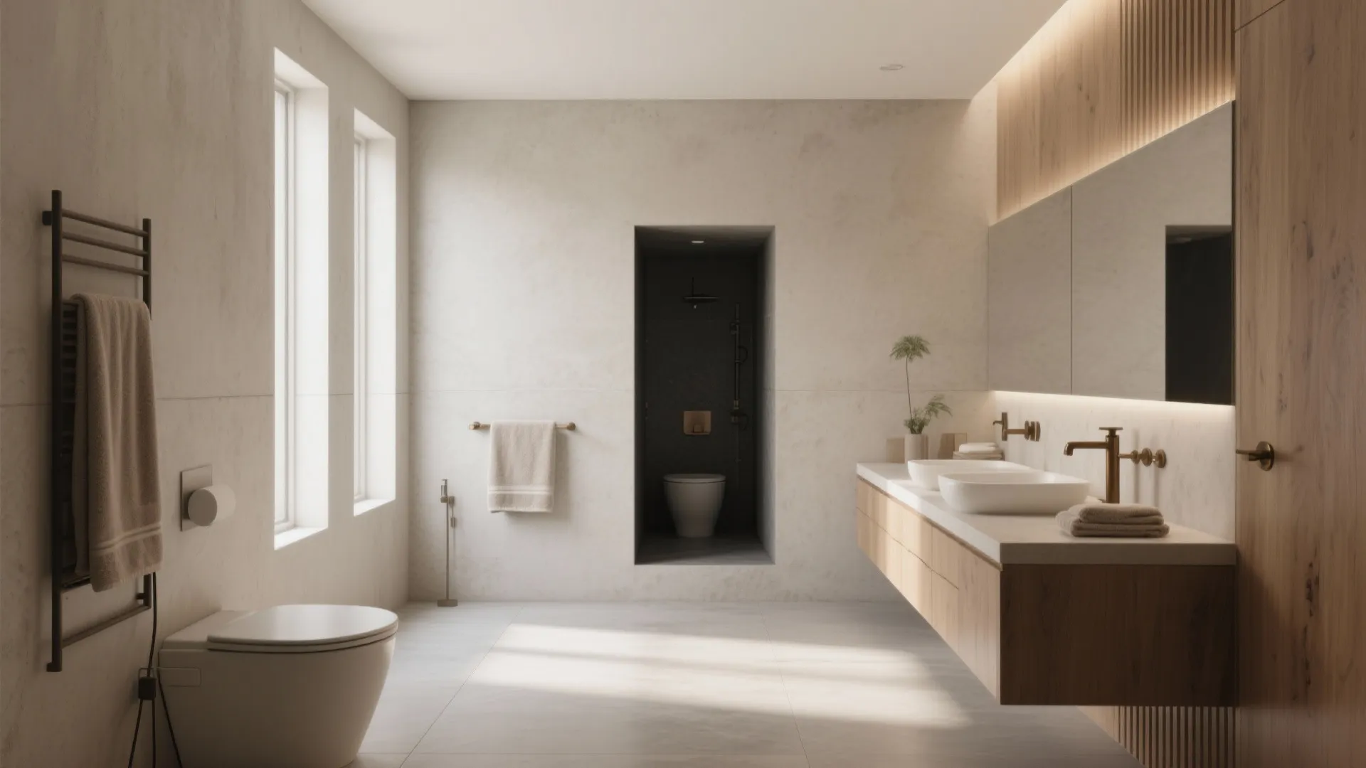 Light, neutral palettes with textured contrast