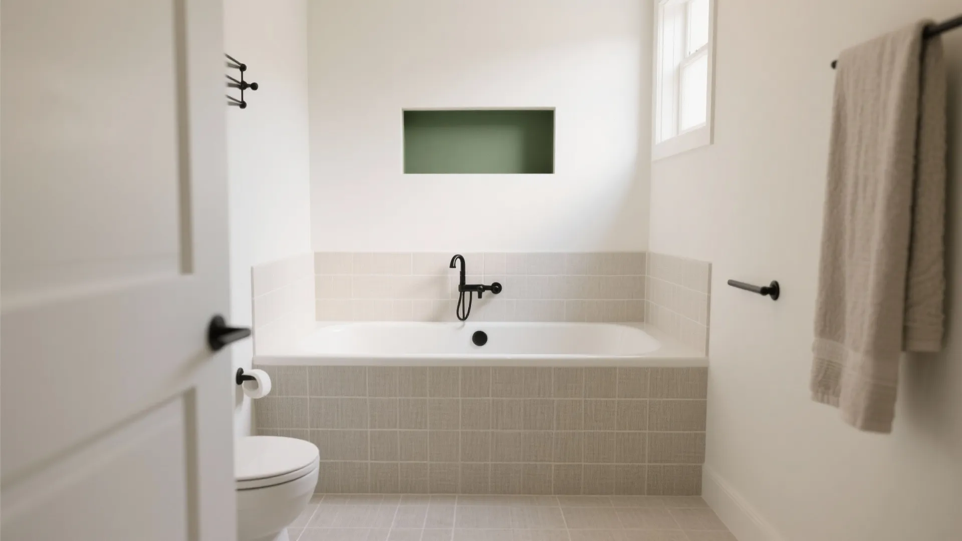 Soft-neutral palette with micro-texture and one bold accent