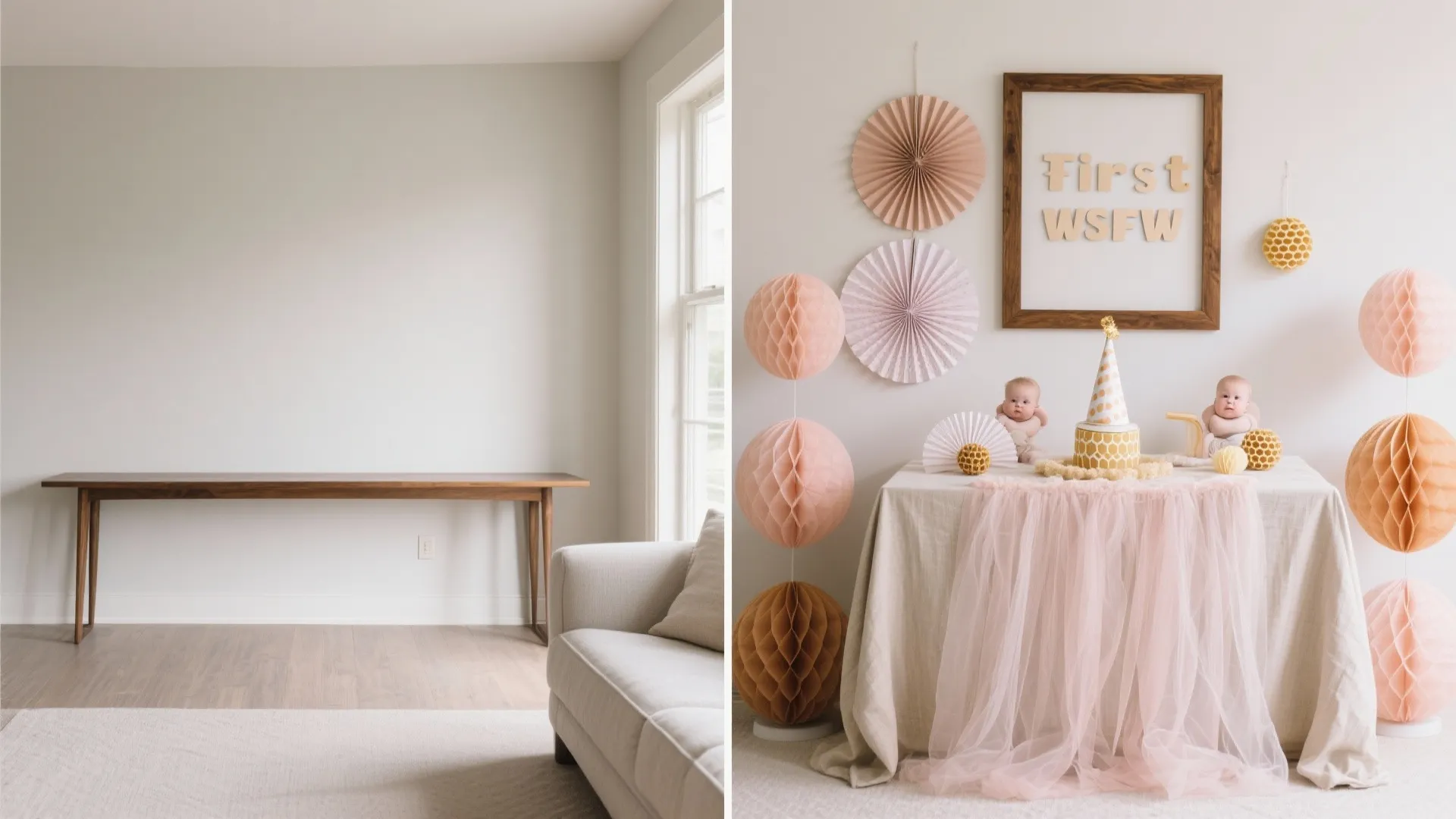 Soft neutral palette with tactile layers