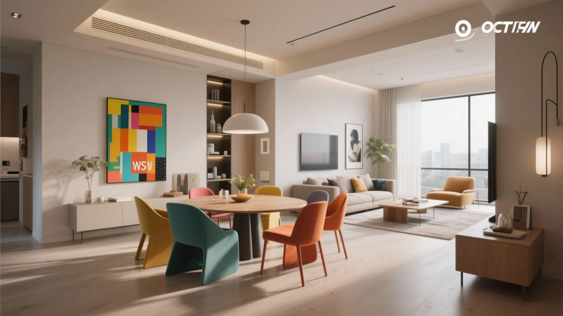 3. Neutral Base with Bold Accents