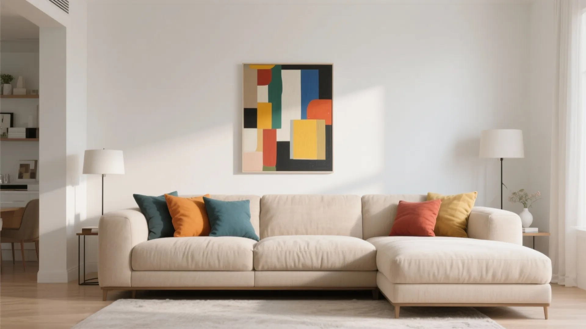 7. Neutral foundation with bold accents