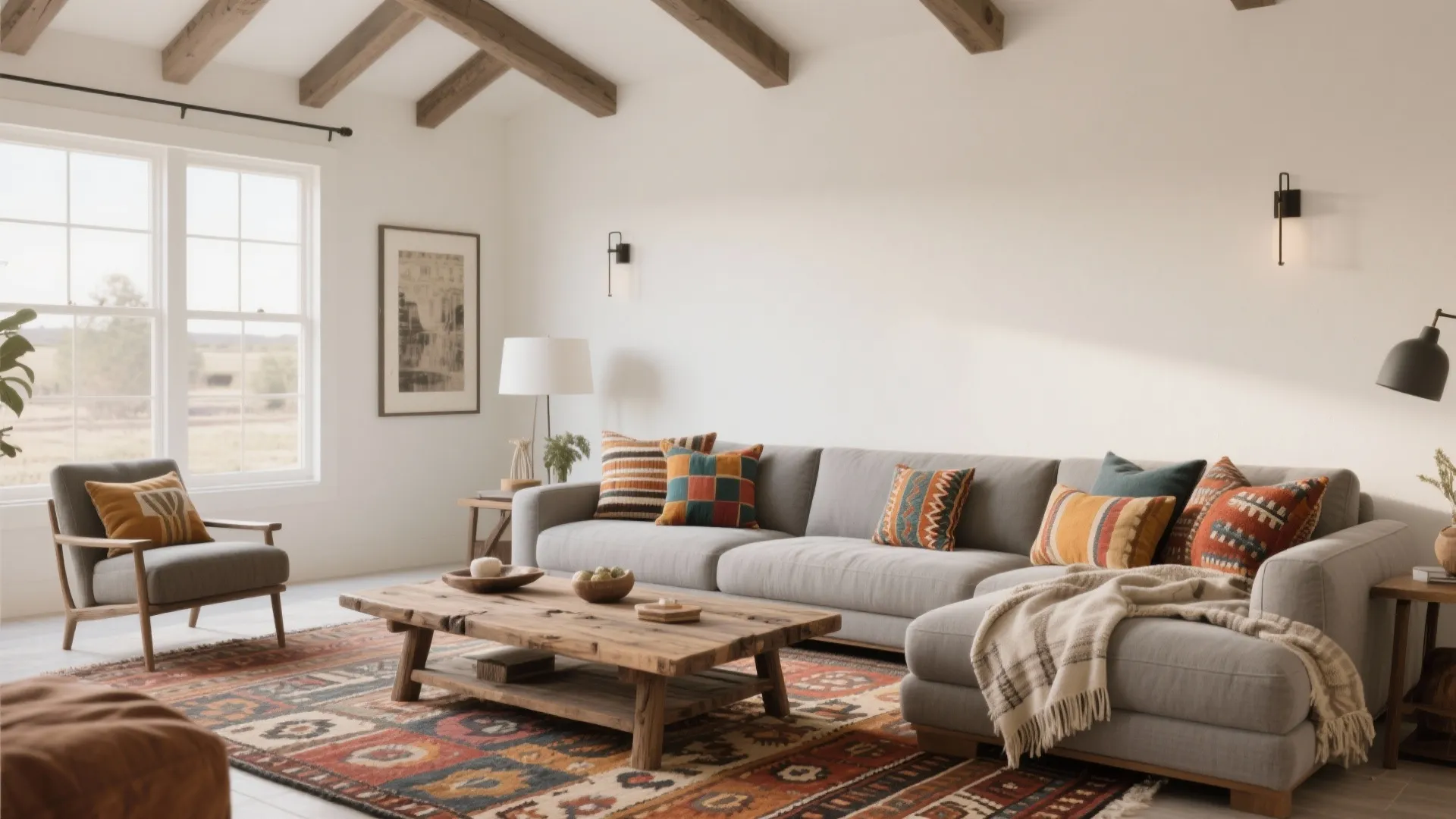 1. Neutral Color Base with Bold Accents