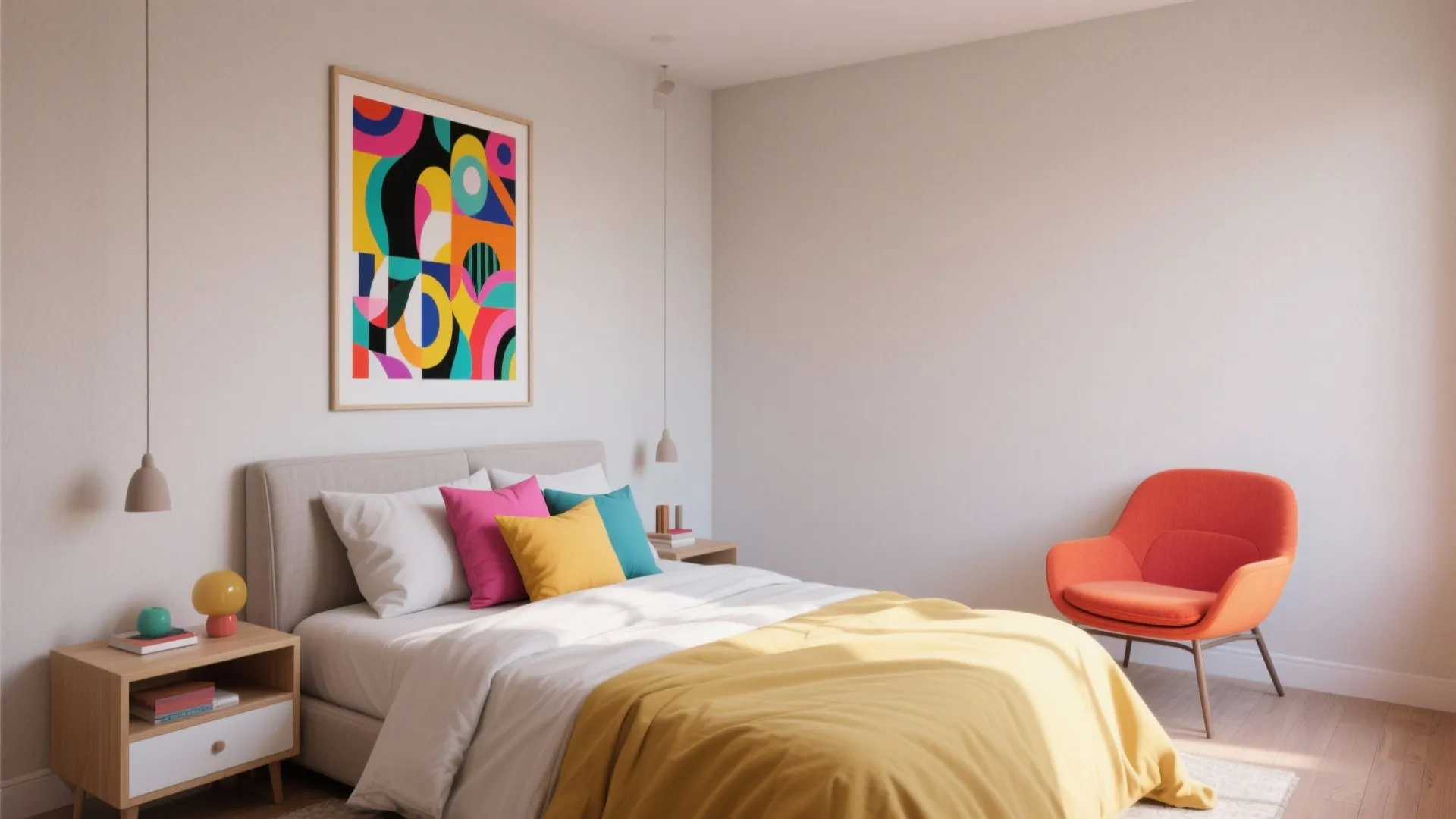 8. Neutral Base, Bold Accents