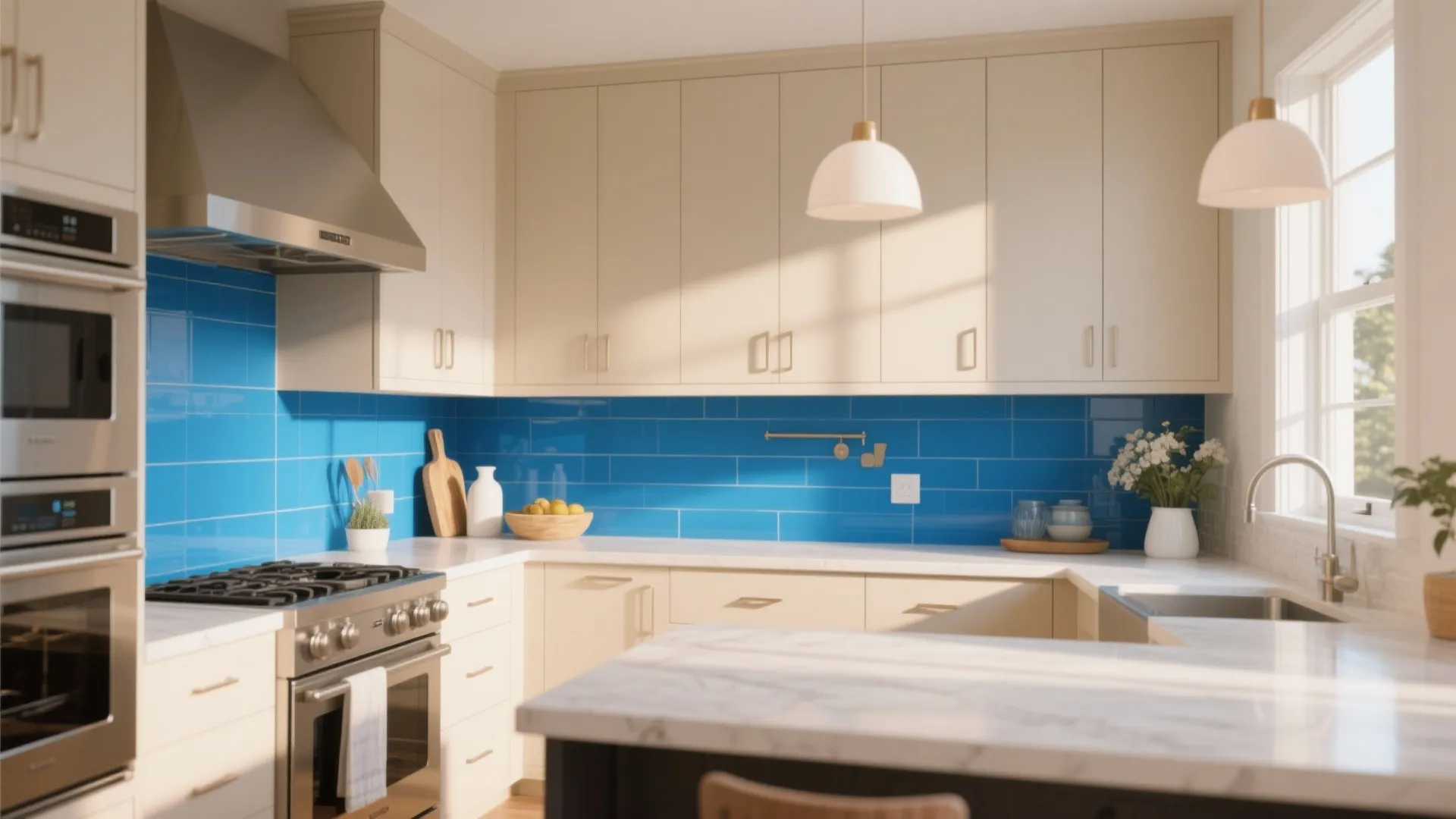 5. Neutral Palette with Bold Accents