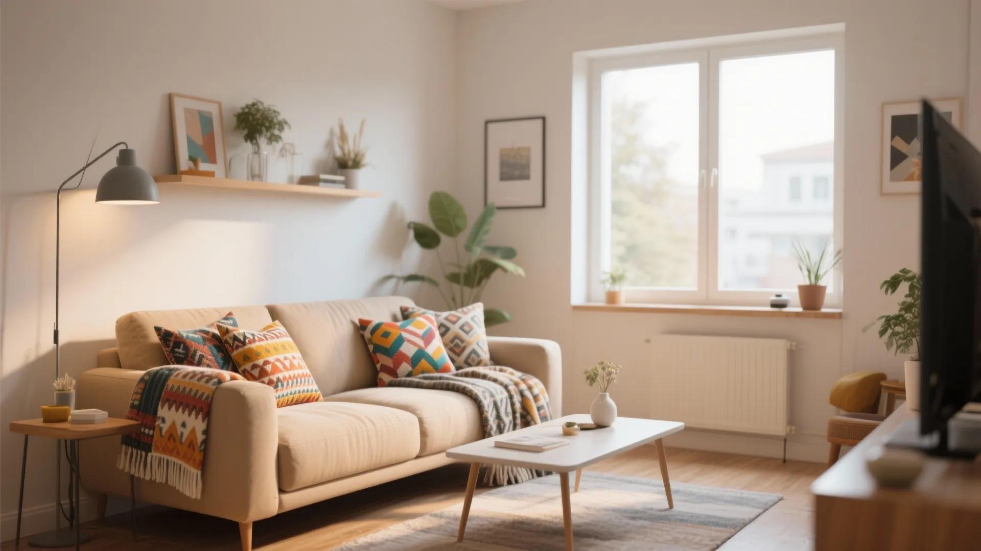 4. Neutral Base with Colorful Accents