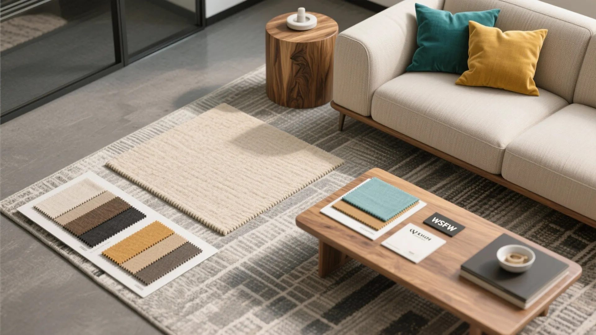 9. Neutral base, colorful accents