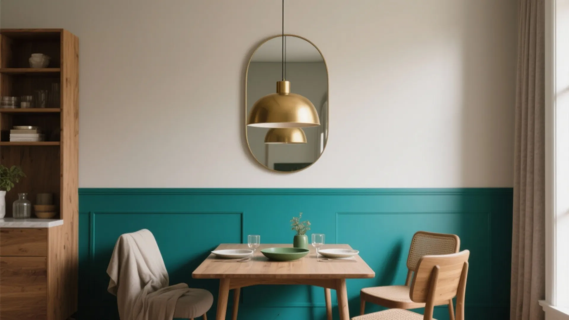 2. Neutral Upper with a Colorful Lower Half