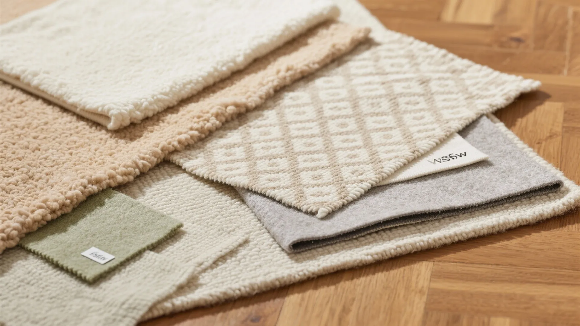 Textured neutrals with one pattern “hero”