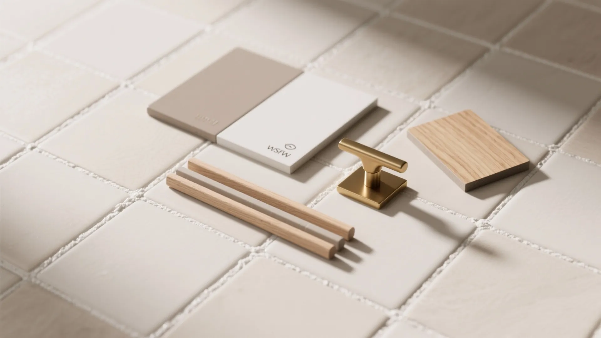 Light-Neutral Palettes and Near-Match Grout to Reduce Visual Clutter