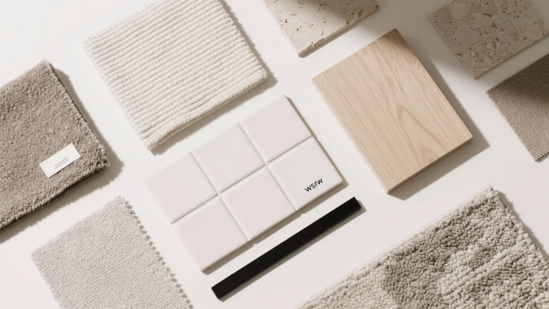 A calm neutral palette with texture