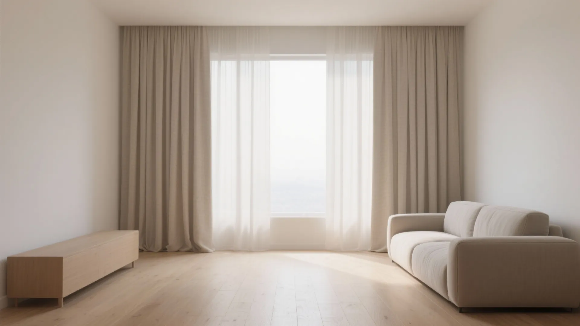 1. Floor-to-Ceiling Neutral Drapes