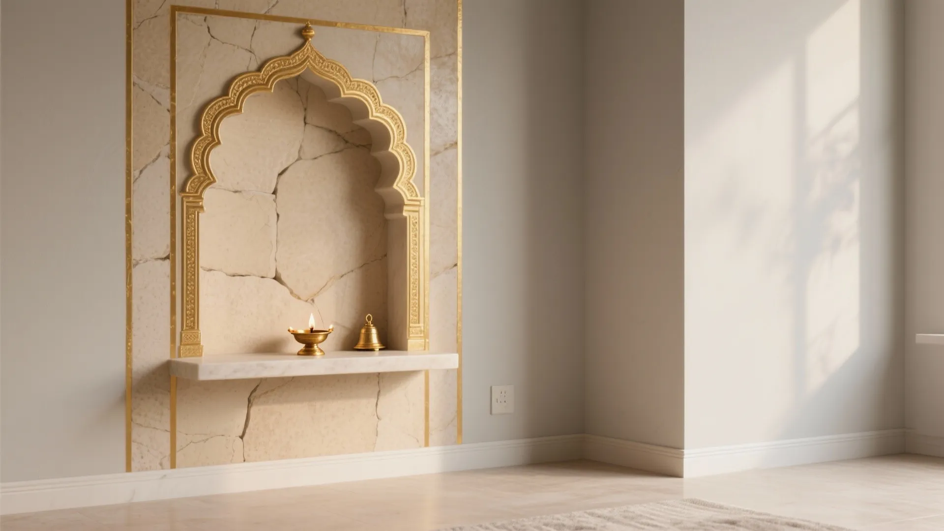 Serene Neutrals with Gold Accents