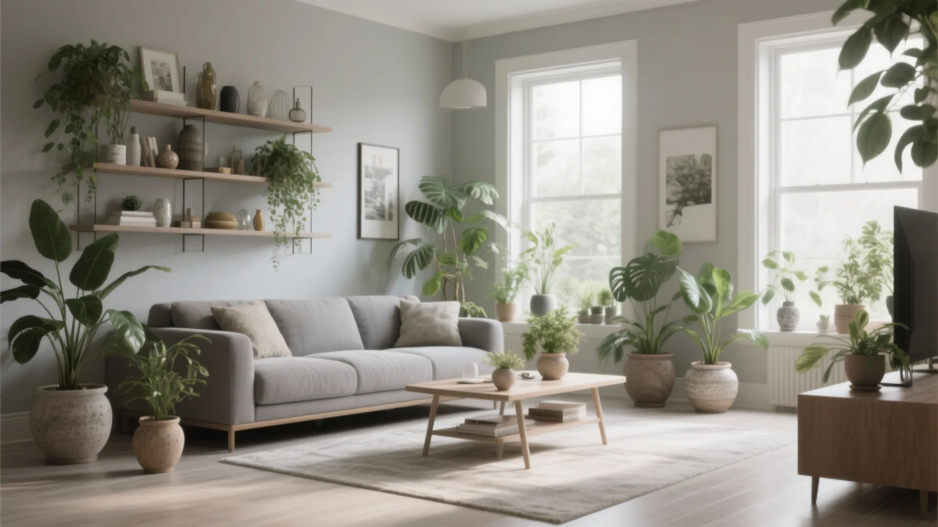 8. Neutral Palette with Greenery