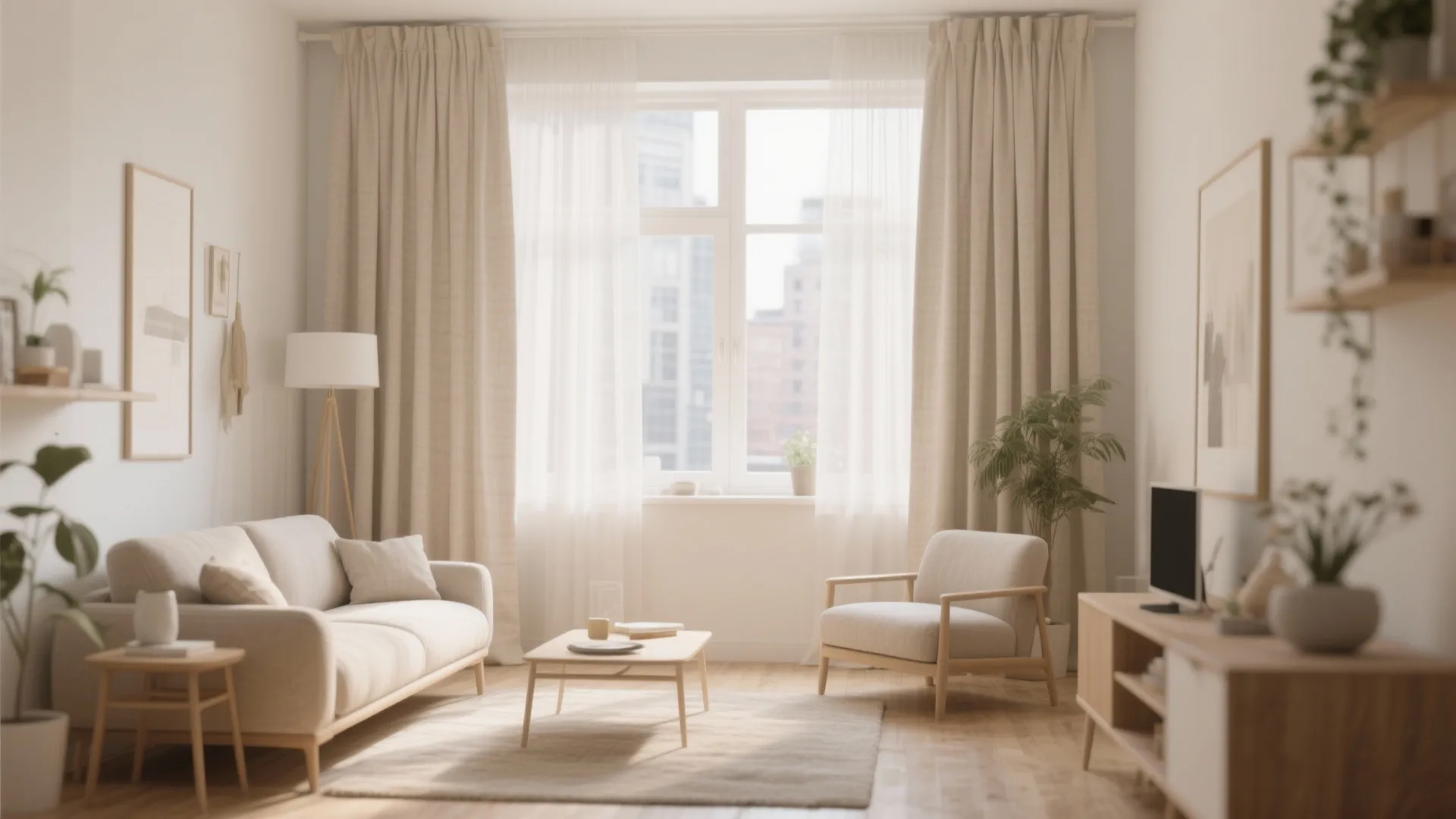 1. Neutral Linen Pleats