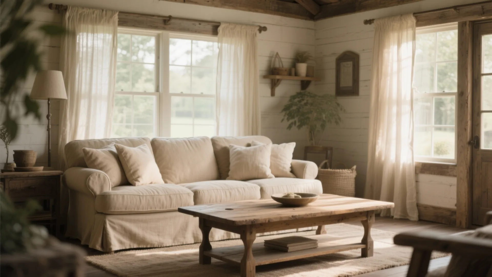 2. Neutral Linen Sofas