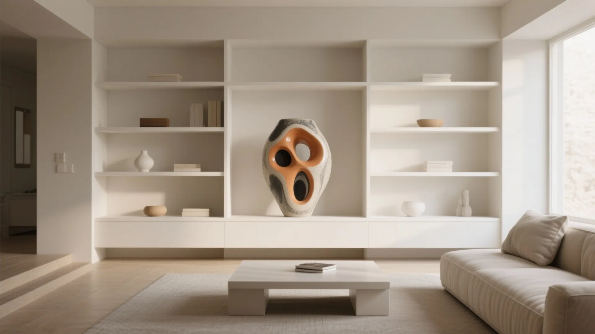 1. Minimalist Neutrals with Statement Pieces