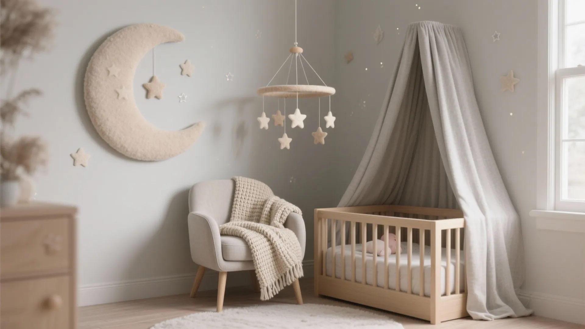 Quiet Theme: Moon & Stars with Calming Neutrals