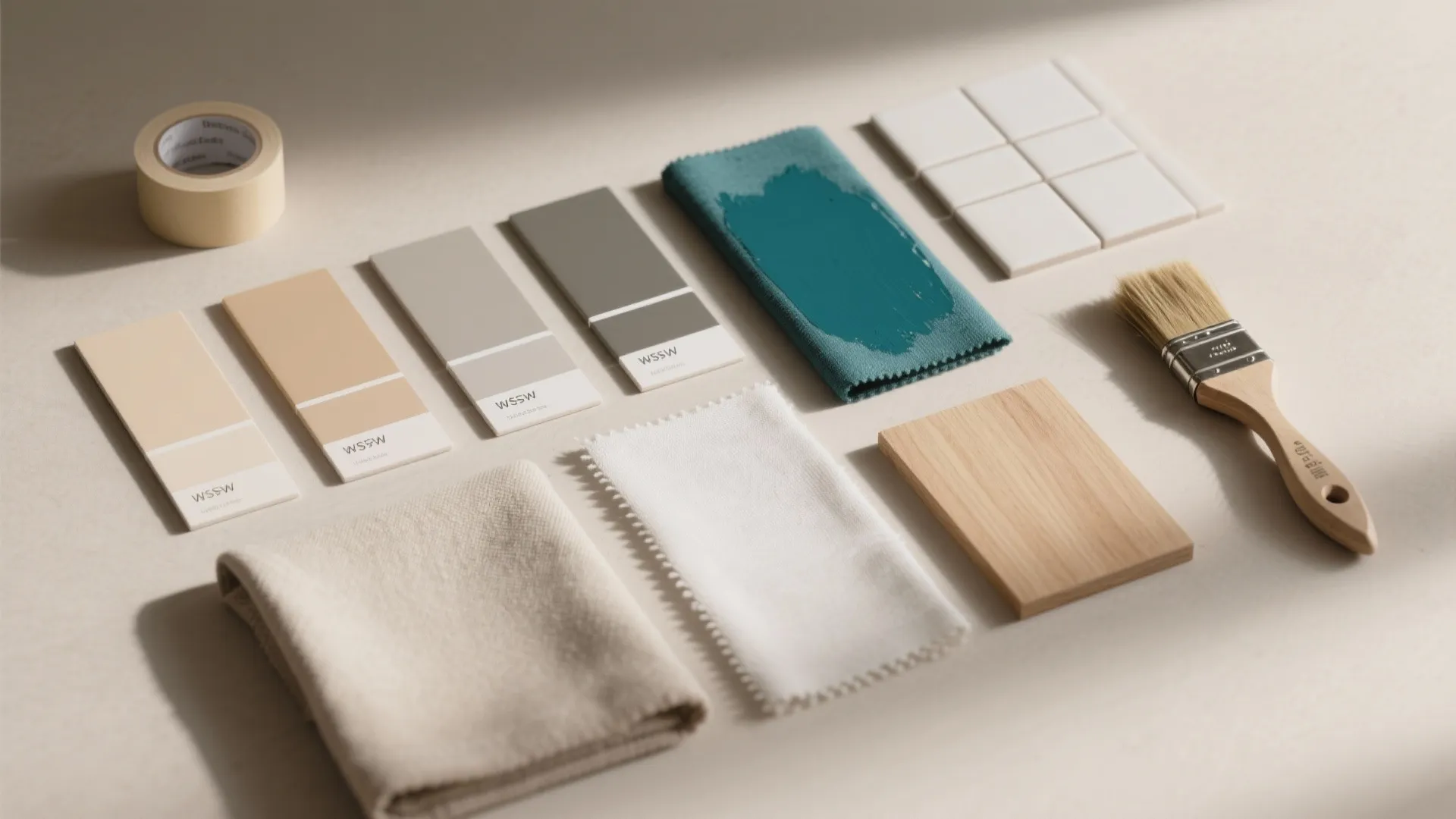 Soft-Neutral Palette with One Bold Accent