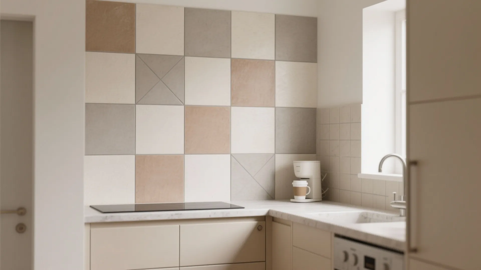 Patchwork Geometry with Calming Neutrals