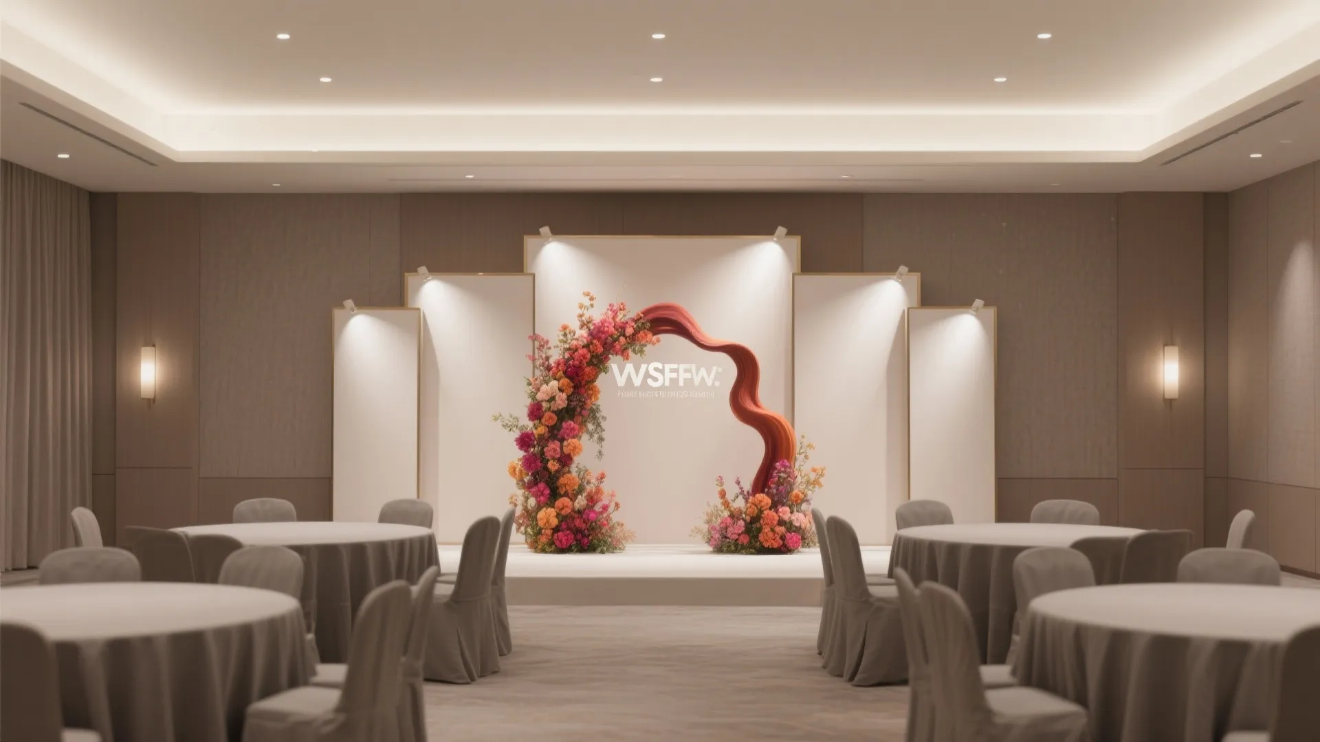 Neutral palettes with one bold focal