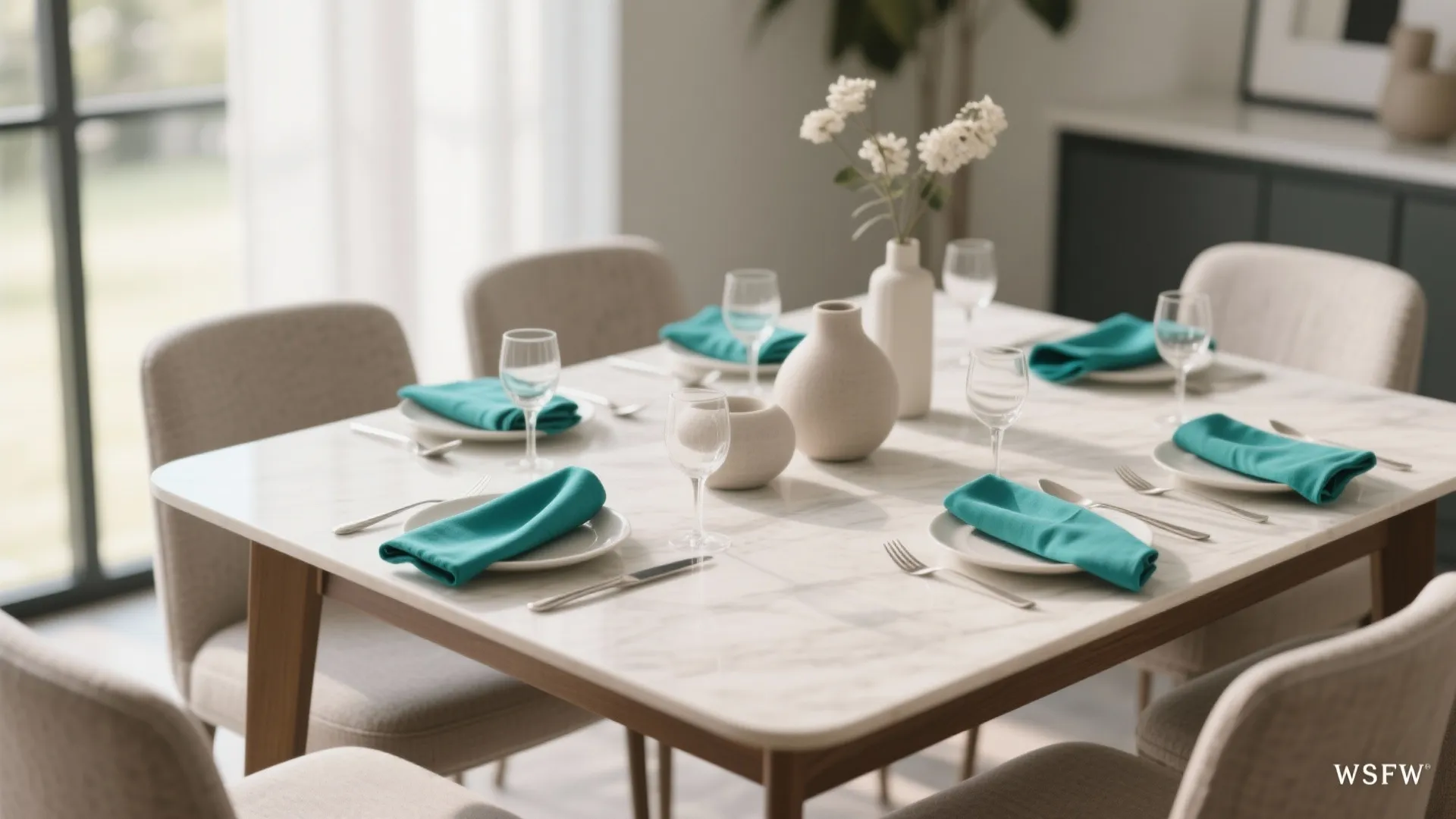 8. Neutral Meets Pop of Color