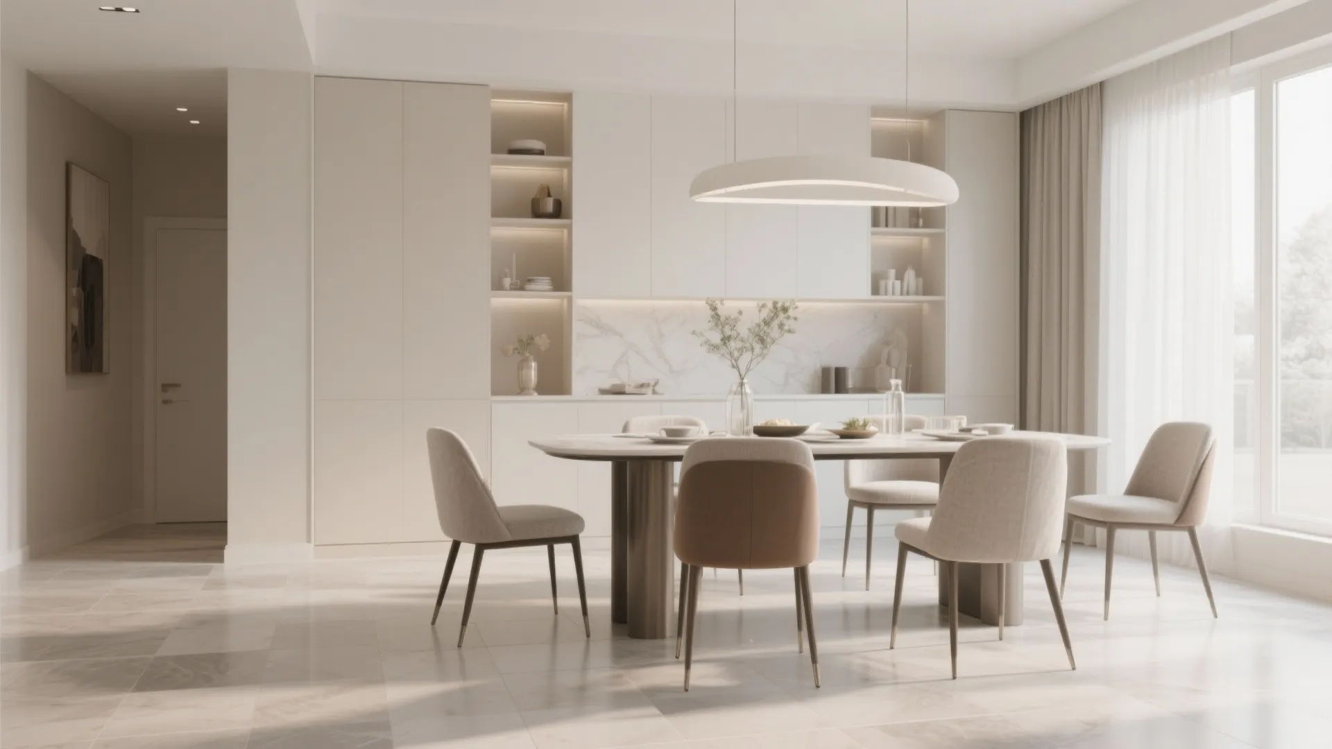 Neutral Porcelain Tiles for Timeless Elegance