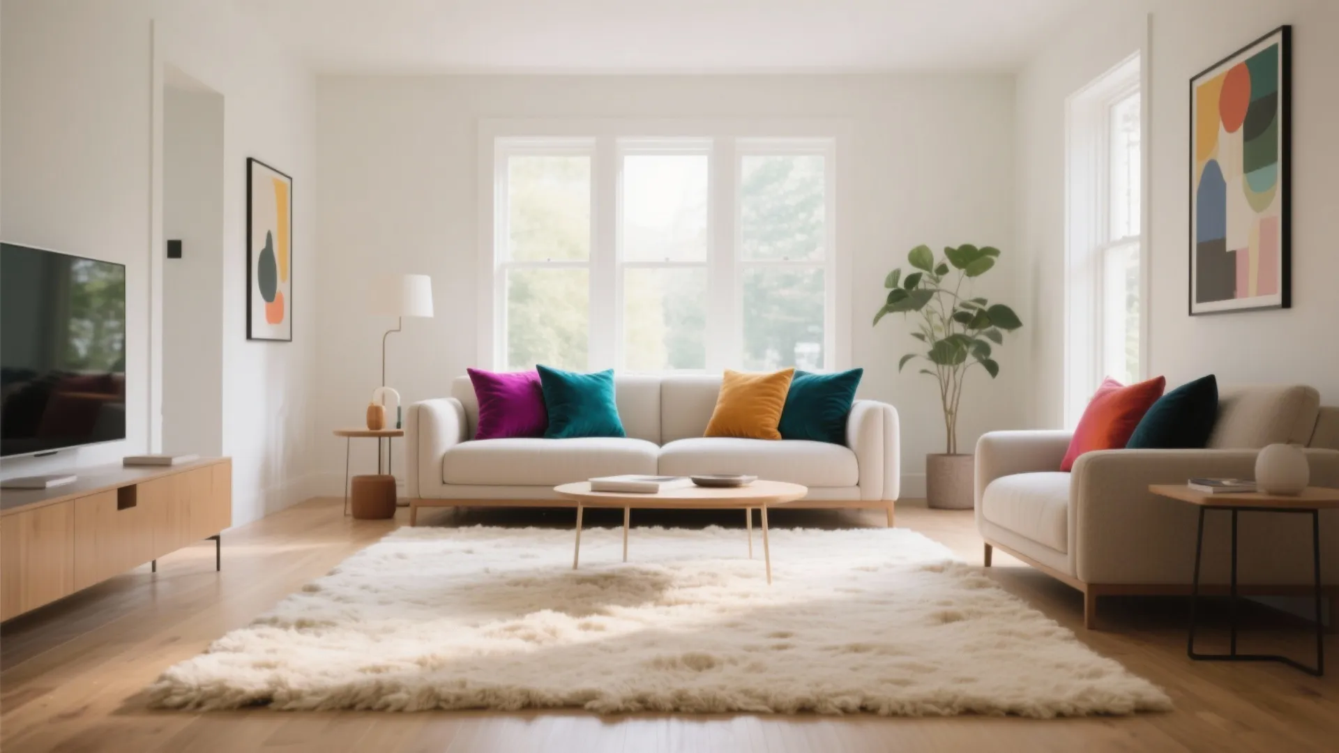 2. Neutral Base with Bold Accents