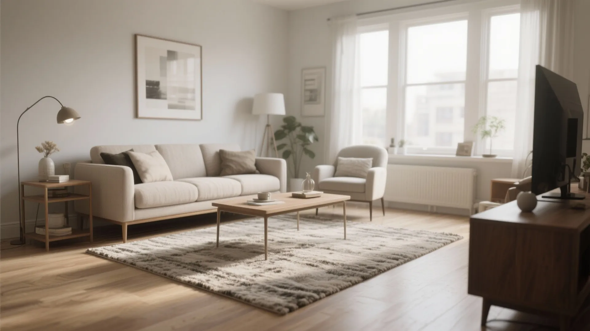 7. Neutral Transitional Rug