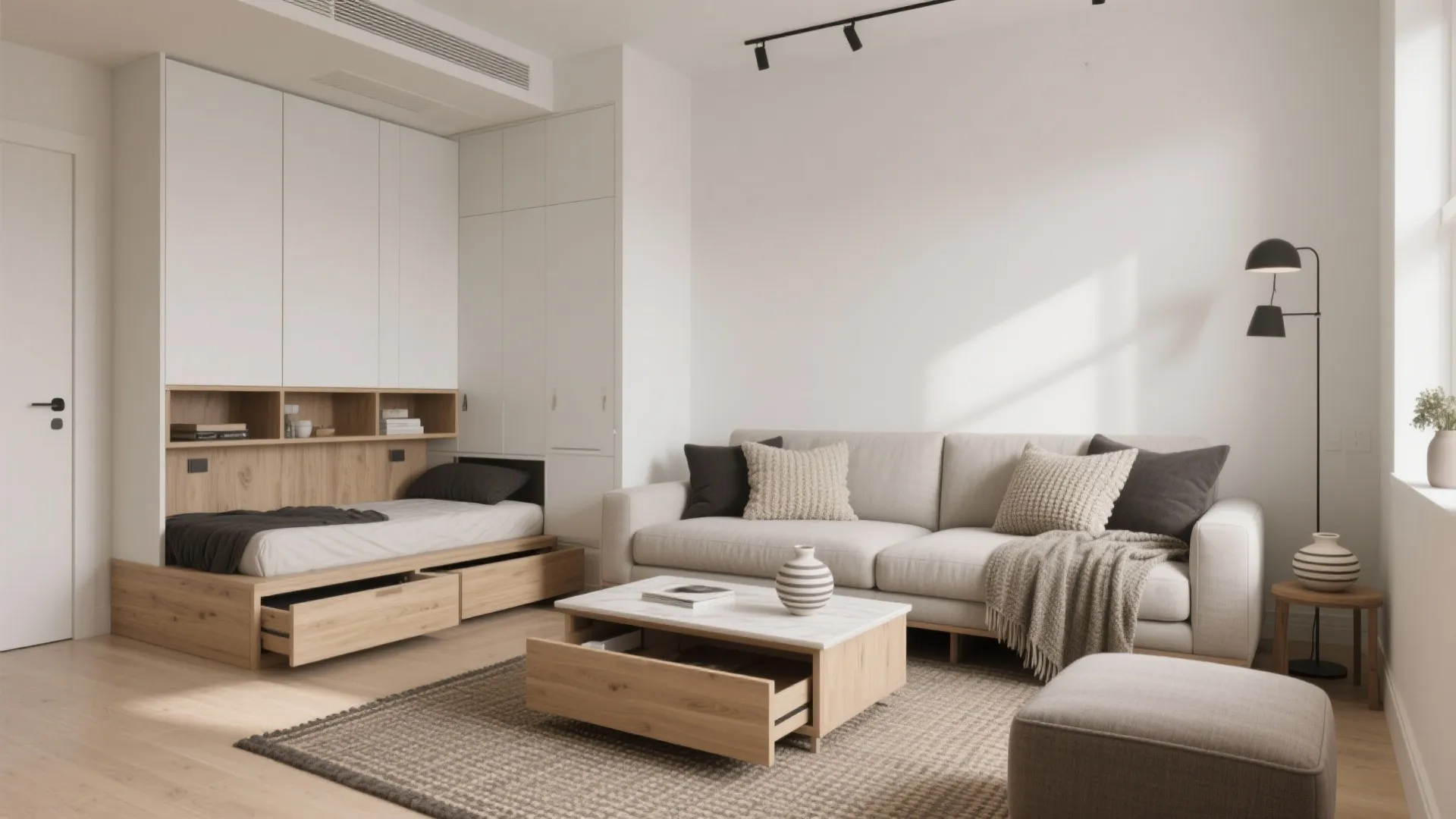 Neutral Base and Concealed Storage