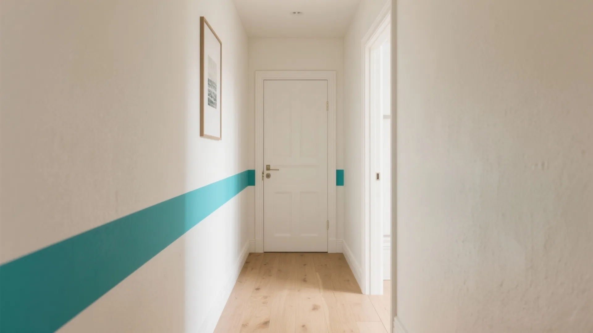 Warm Neutrals with a Saturated Accent Stripe