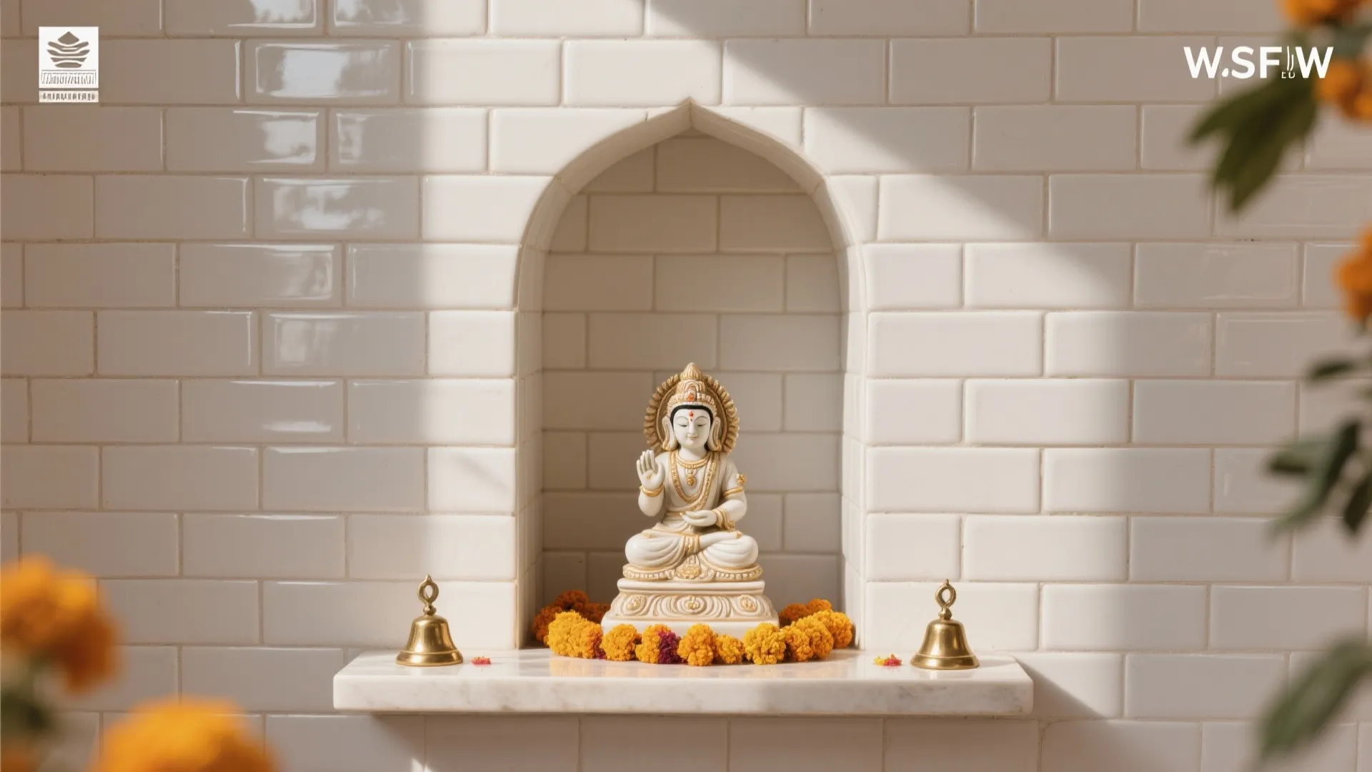 Subway tiles in calm neutrals