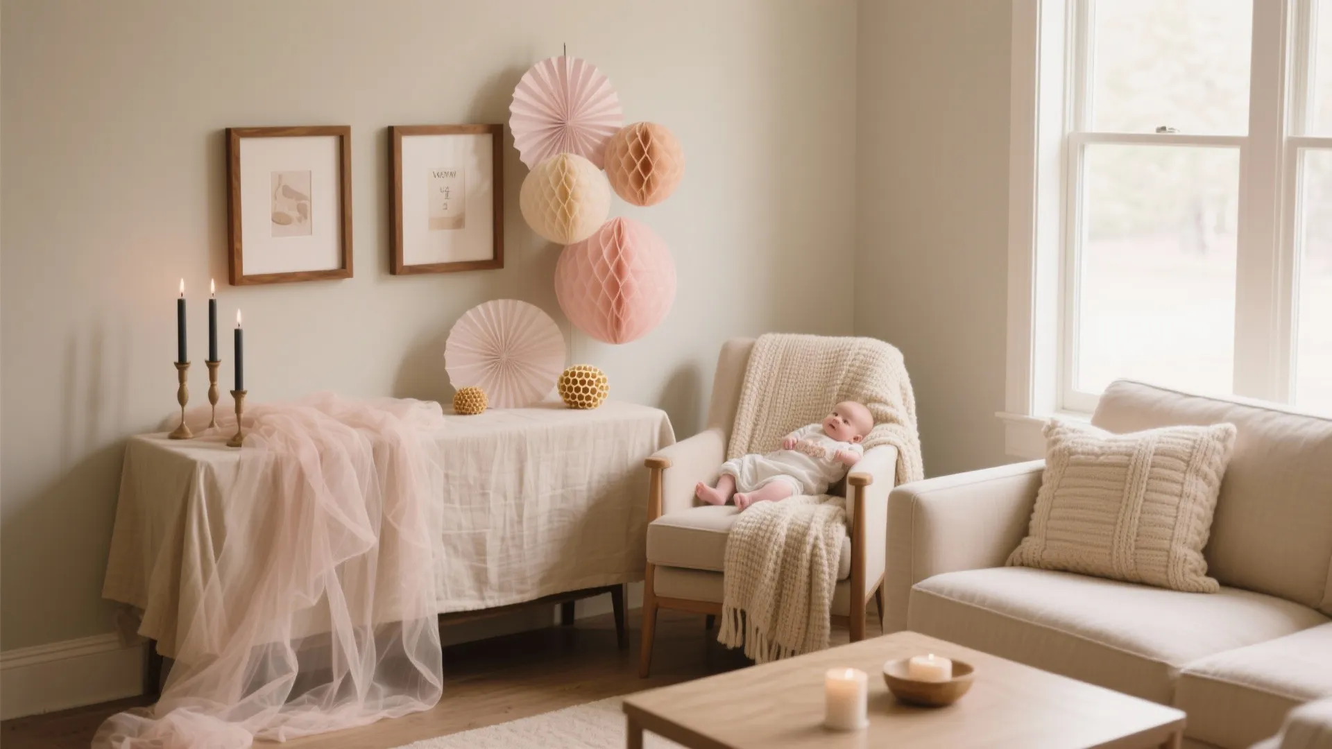 Soft neutral palette with tactile layers