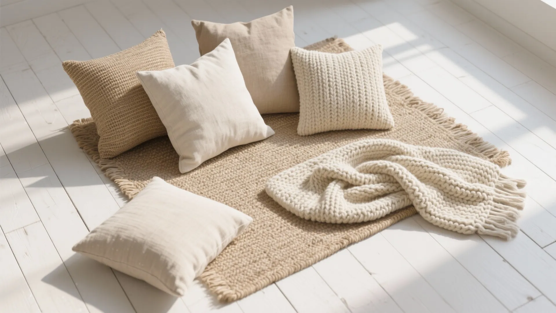 10. Layered Neutral Textiles