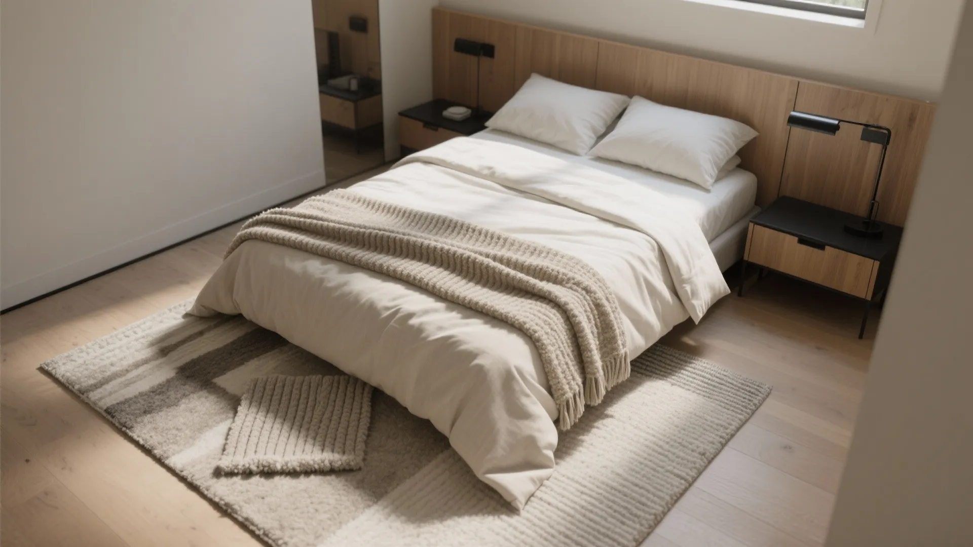 Soft neutral palette with layered textures