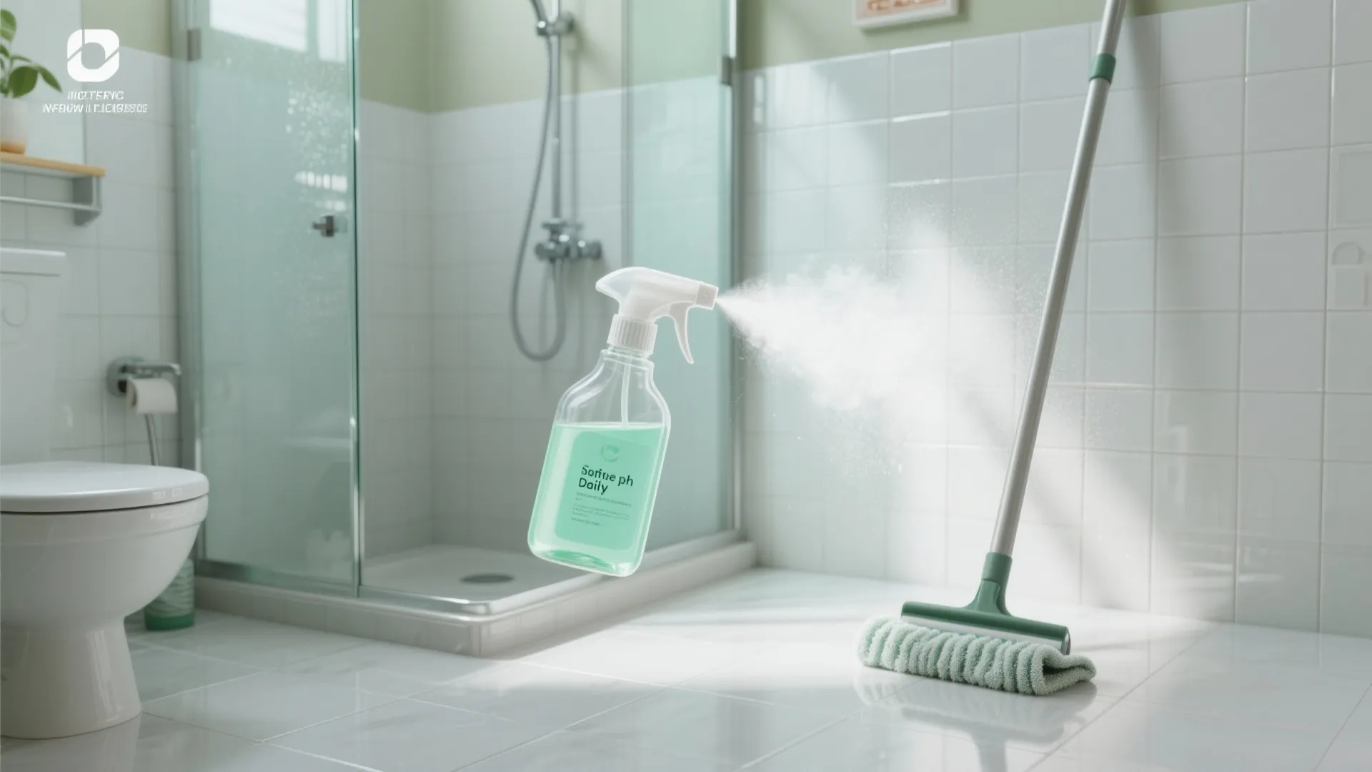 Neutral pH daily cleaner for glazed tiles