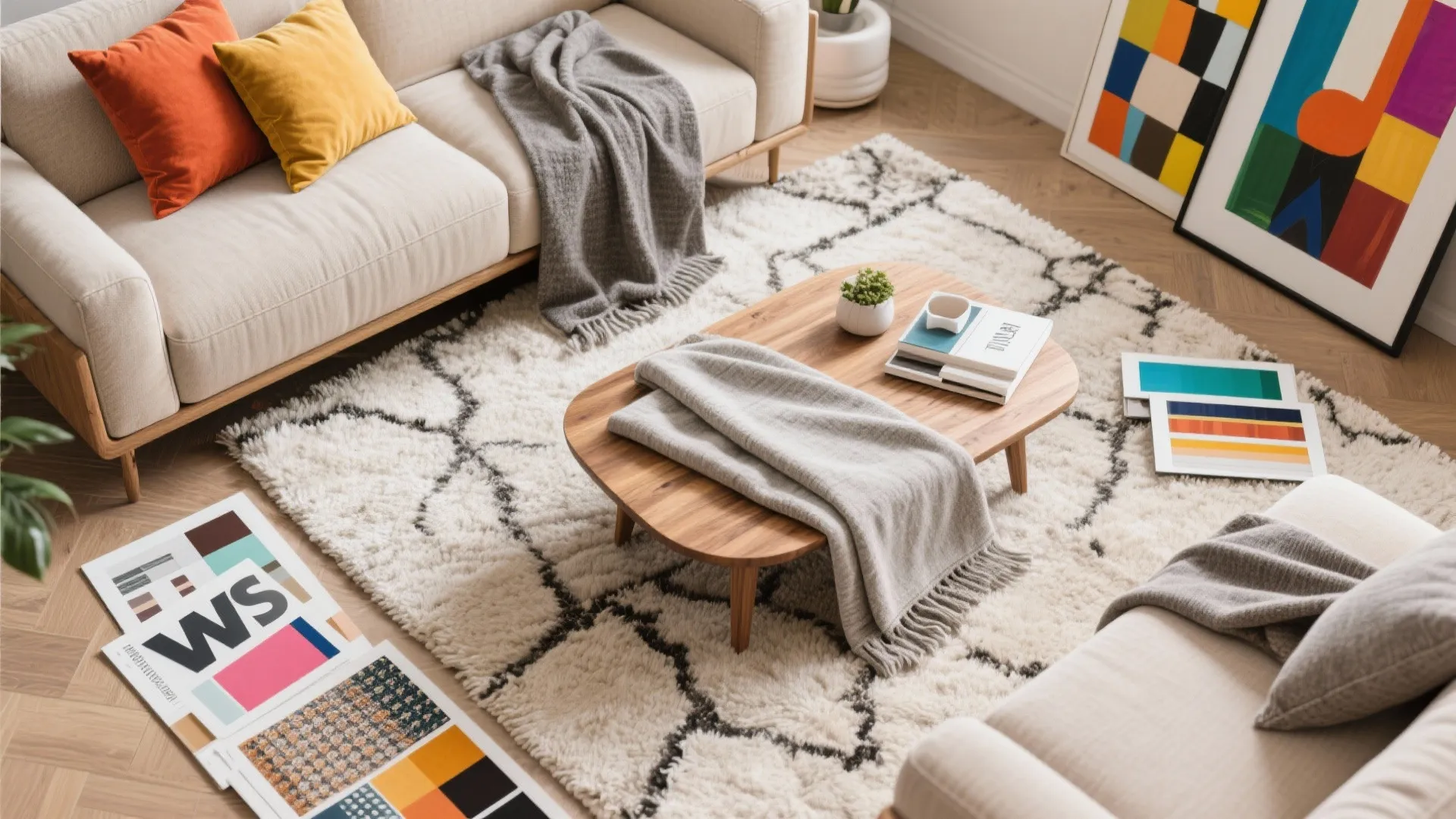 4. Neutral Color Scheme with Pops of Color