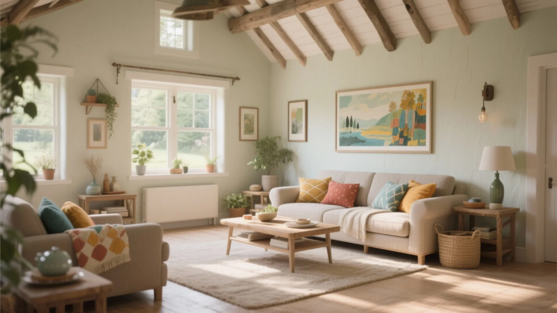 5. Neutral Palette with Pops of Color