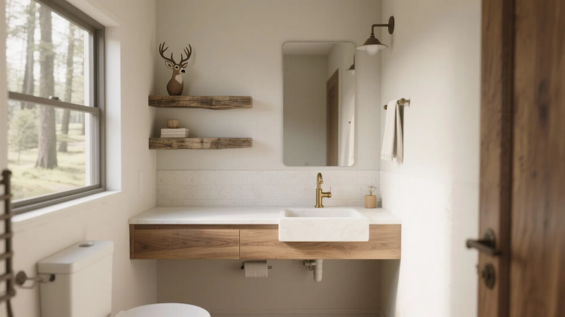 2. Neutral palette with warm wood